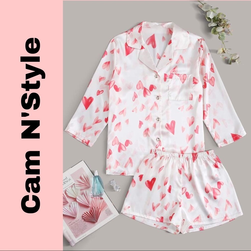 New Satin Silk-Like Pajama Set - Picture 2 of 7